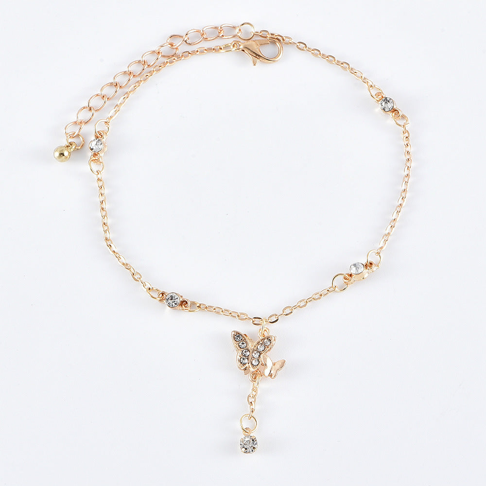 Women's Fashion Butterfly Love Multilayer Anklet c1e14ff1 ef2a 4dae 948d 52b63bf22e15