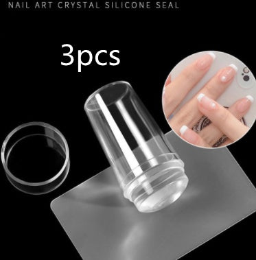 2.8cm Covered Nail Art Printing French Nail Seal Tool With Scraper - HD Wireless Product #8