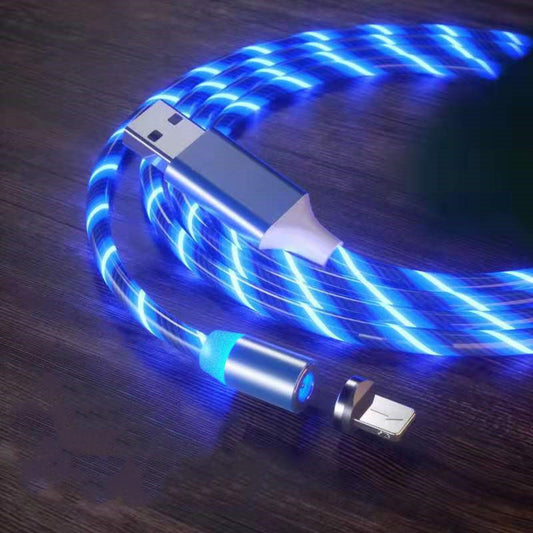 Mobile Phone Three-in-one Light-emitting Charging Streamer Magnetic Data Cable - 图片 1