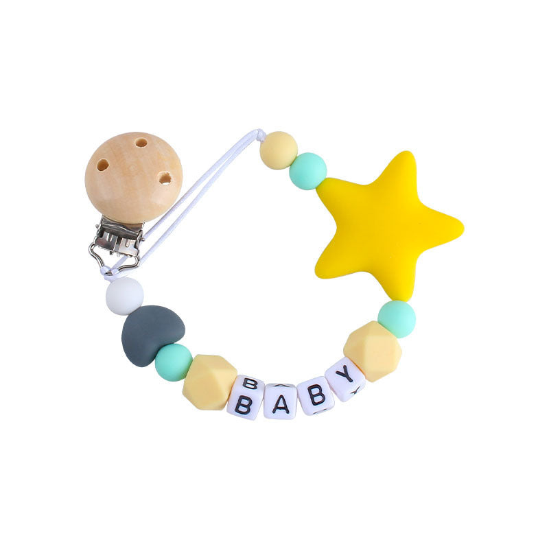 Five-pointed Star Teether Pacifier Chain Toy c21a4339 31bb 4ae0 af0b 7ded0f214f94