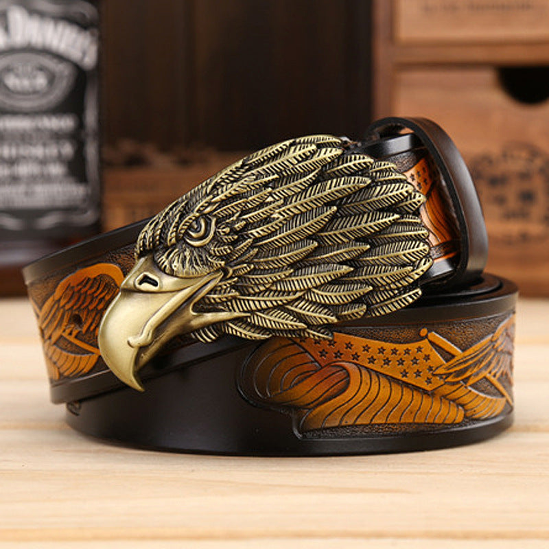 Men's Fashion Eagle Leather Belt c239f238 499e 4de9 ac4d 4aeb73599b1b
