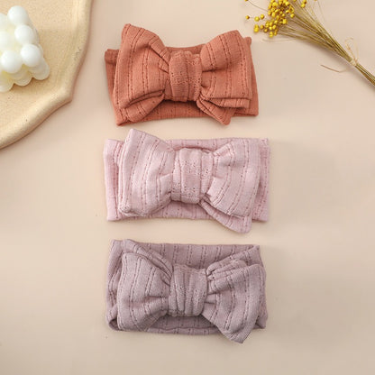 Cute Bowknot Cotton Elastic Baby Hair Band c2677ee7 3136 4069 a341 ac8114689e2b