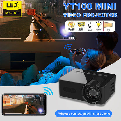 YT100 Home Mini Portable Mini Projector HD Home Wireless Mini Phone Projection c27b5f80 aa33 4bd3 b04a 53f725d94052