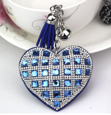 Peach Heart Hot Rhinestone Leather Advertising Keychain c28c3468 7c7c 4c63 9a97 7c04819471ff