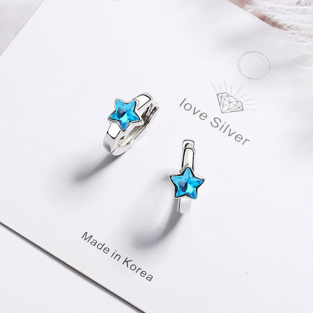 Blue Five-pointed Star Ear Buckle Clavicle Chain c28c481d 6c28 4984 b1fc 405824795c0b