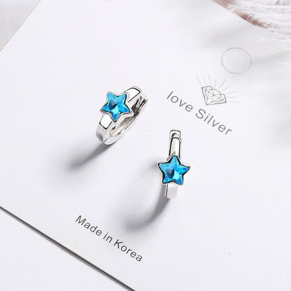 Blue Five-pointed Star Ear Buckle Clavicle Chain c28c481d 6c28 4984 b1fc 405824795c0b