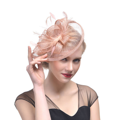 Hemp Yarn Banquet Net Top Hat Bridal Feather Hairpin c294131e 5da9 4241 99b9 37c6c34a32d5