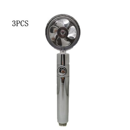 Propeller Driven Shower Head With Stop Button And Cotton Filter Turbocharged High Pressure Handheld Shower Nozzle c29ca871 4d