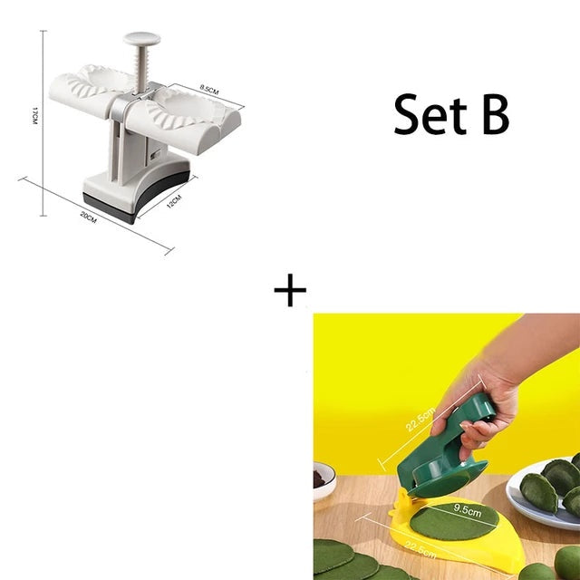 Dumpling Mould Double Head Dumpling Mold Lazy Artifact Manual Press Noodle Dumpling Maker Kitchen Accessories Dumpling Maker 