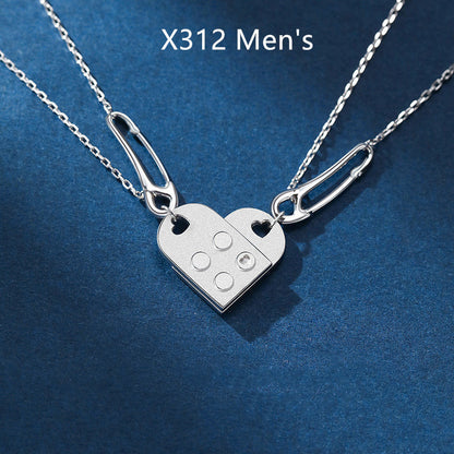 Puzzle Love Couple Trend Creative Clavicle Chain c2c79291 252f 4bf9 a912 fccd69c615b7