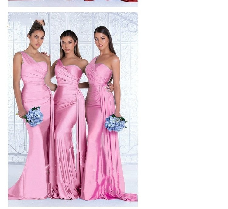 Plus Size Fat MM Mermaid One Shoulder Elegant Wedding Dress c2d34524 2f07 442b 93cd 7cbcc1c5afc3