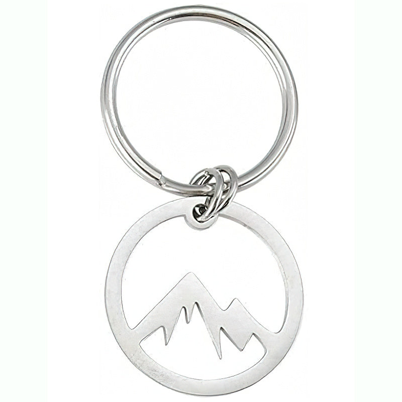 Titanium Steel Hollow Snow Mountain Valley Keychain c2e38474 5f11 46fc 99ac b45e13bdca83