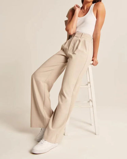High Waist Wide Leg Pants Versatile Belt c300ce83 2e76 458c 96c7 d4d68ae7e059
