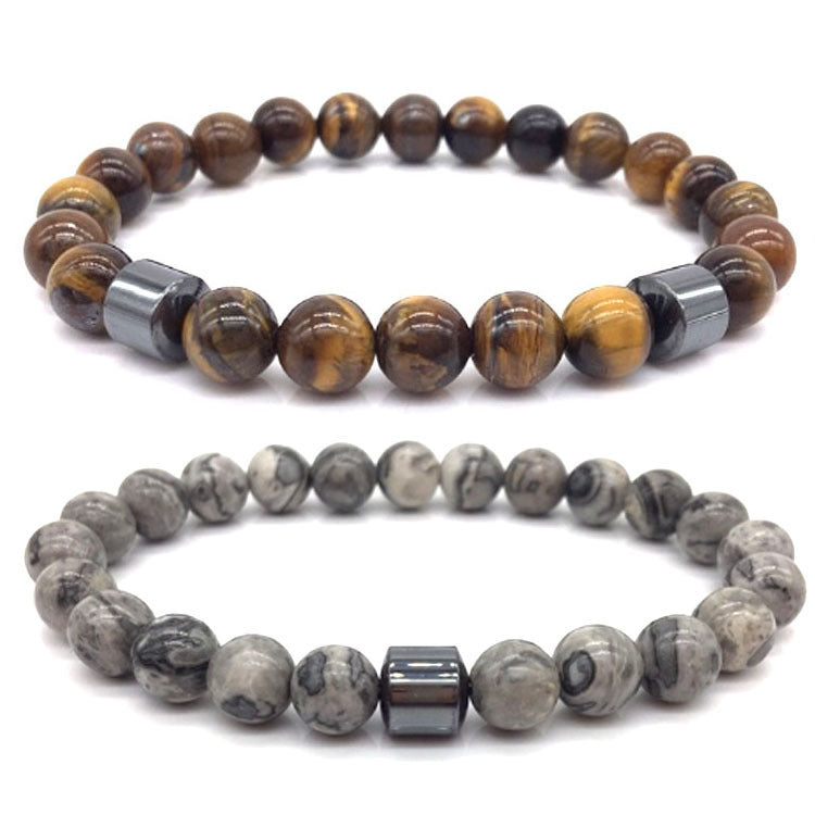 Fashion New Black Stone Tiger Eye Bead Magnet Bracelet c3072160 d332 4c40 acba 7e3acff300eb