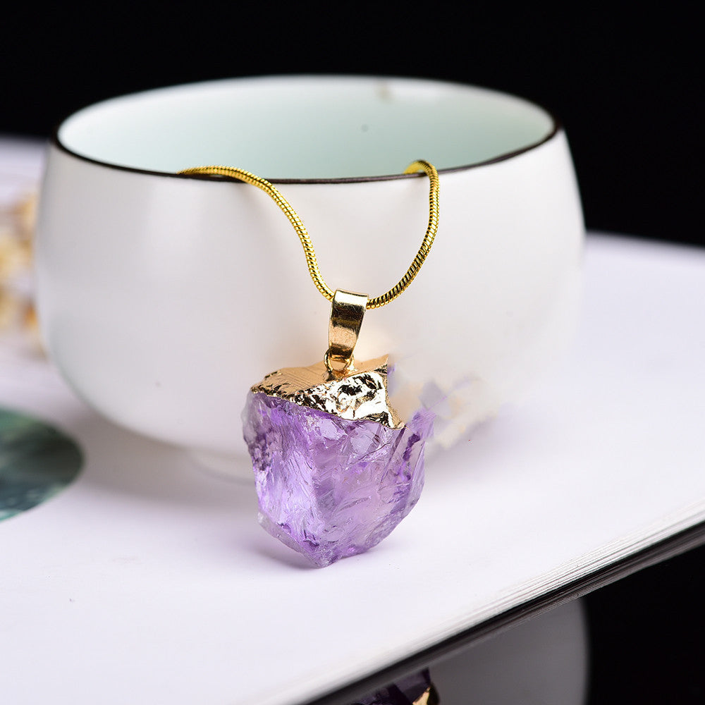 Natural Crystal Pendant Necklace With Gemstones c339faff ae8c 44eb af8d d28797bcf026