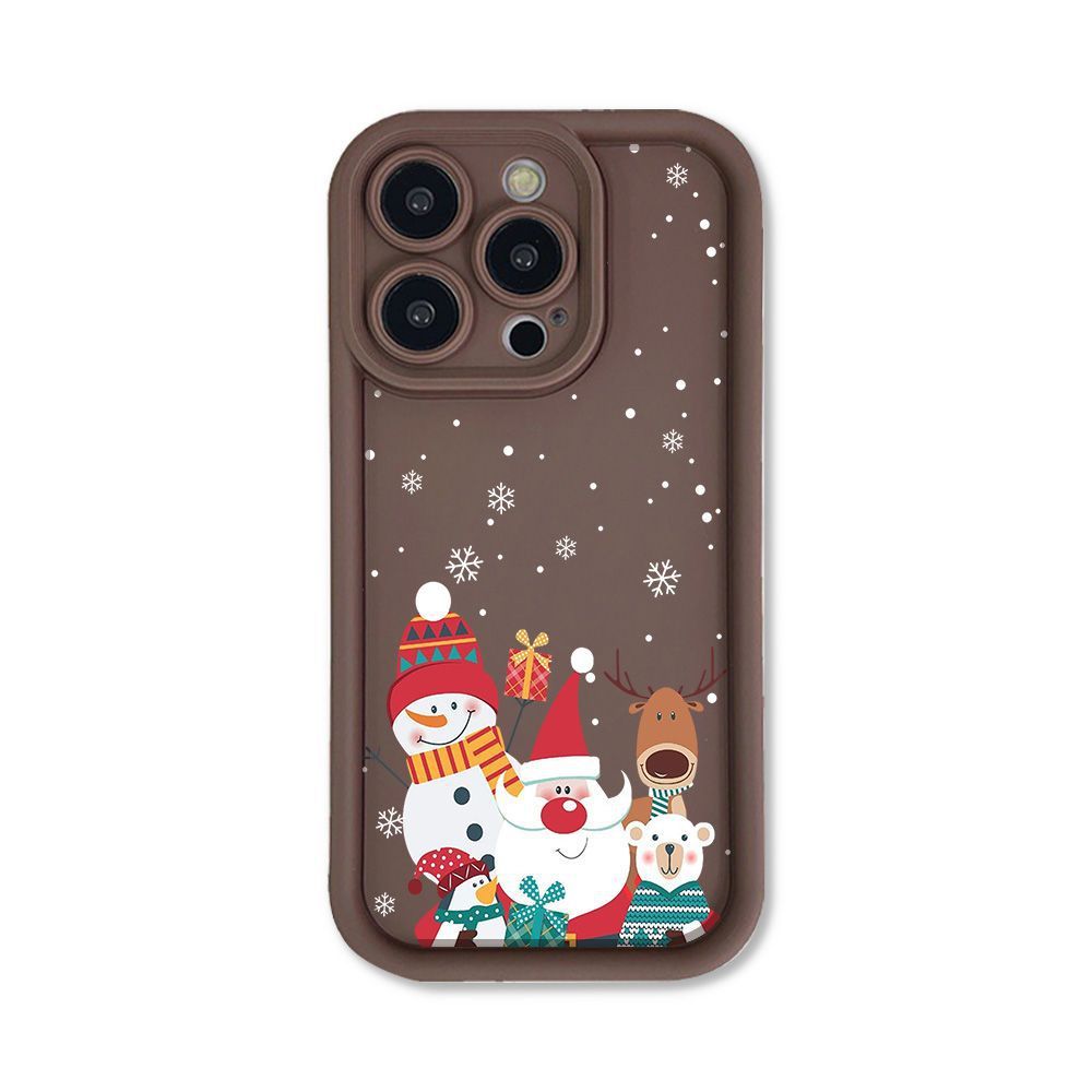 Cute Santa Claus Phone Case Frosted Advanced Christmas Pattern Case For Phone Shockproof Soft Silicone Phone Cover c33d601e f