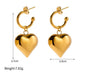 Fashion Elegance Retro French Entry Lux Heart-shaped Stainless Steel Ear Clip c343ff01 3acf 48d9 8774 814883575b84