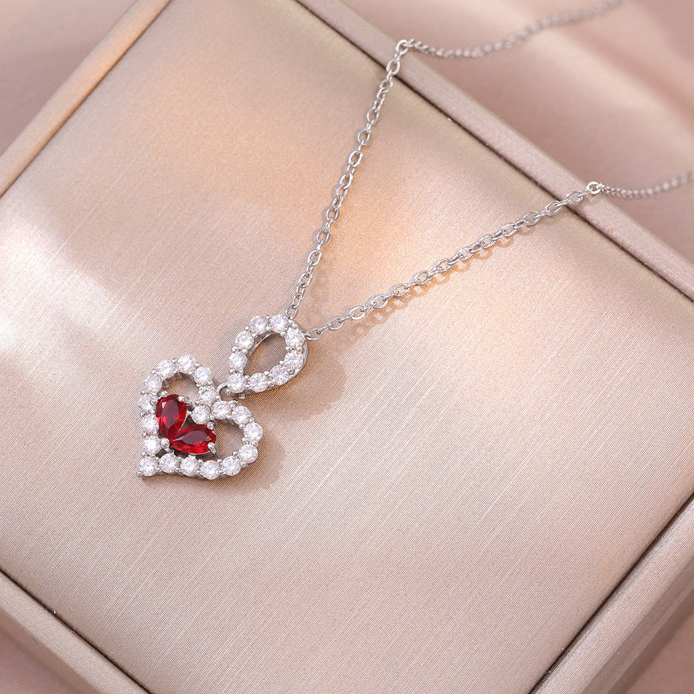 Exquisite Luxury Rhinestone Crystal Heart Pendants Necklaces For Women Party Jewelry Gifts Fashion Jewelry c34fa753 48b1 4a35