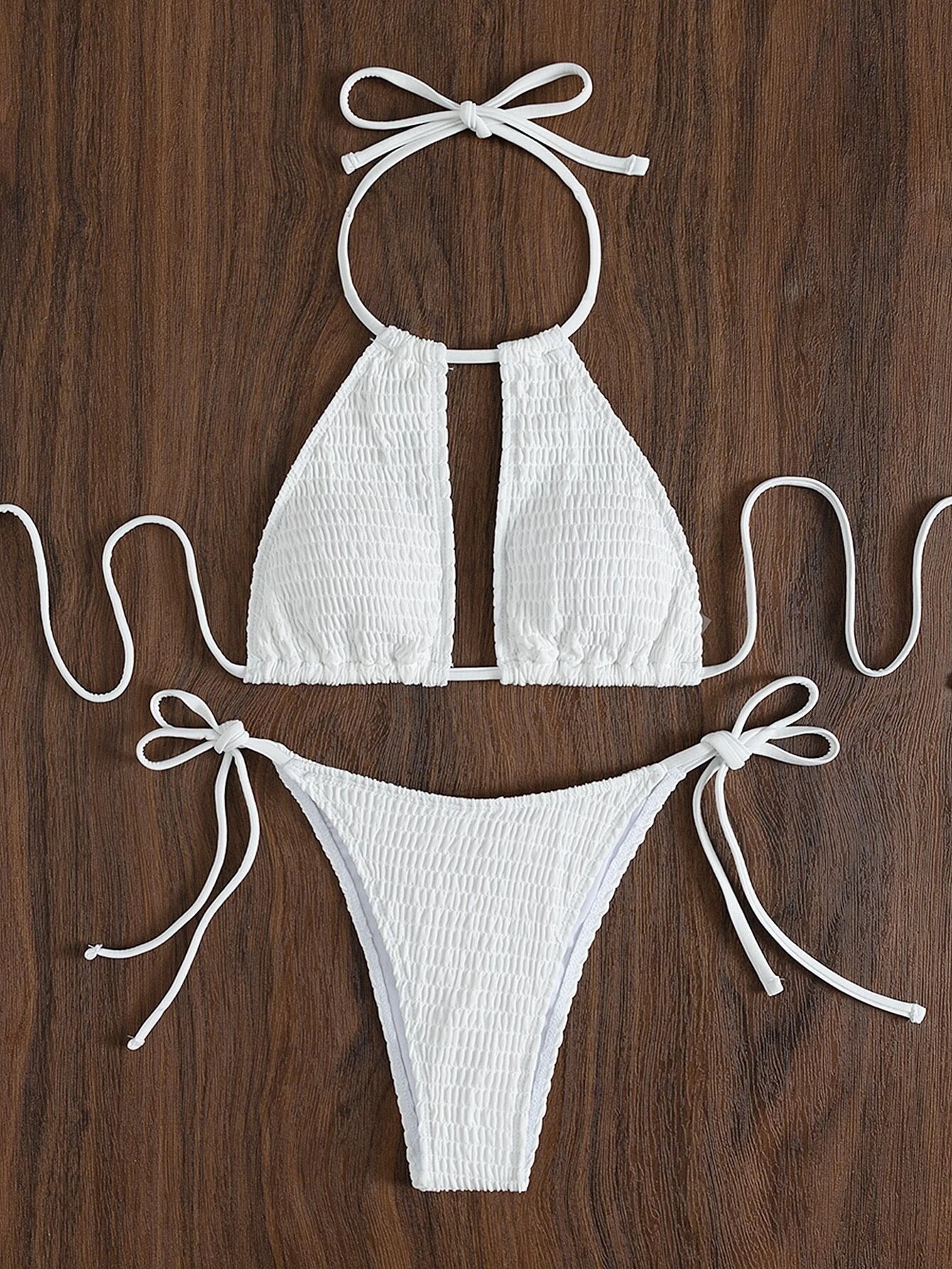 Women's Split Beach Swimsuit Bikini Two-piece Set c366669e 3c49 472b 9f79 c93e71b56e5e
