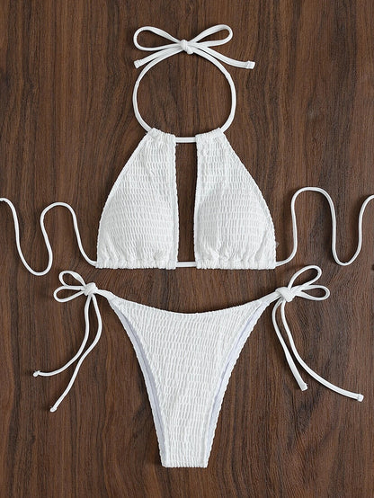 Women's Split Beach Swimsuit Bikini Two-piece Set c366669e 3c49 472b 9f79 c93e71b56e5e