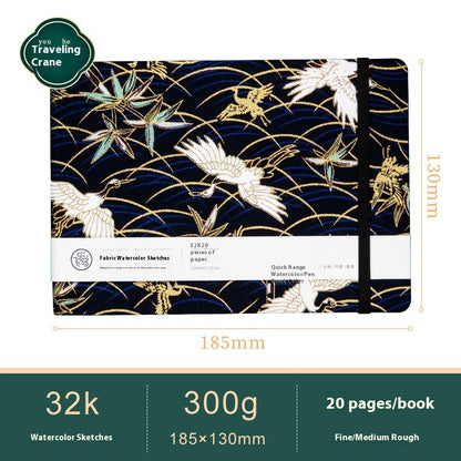 Feiluniao Watercolor Notebook Fabric Handmade Mini Portable Portable Character Sketch Hand Painted Graffiti Drawing Book - 图片 14