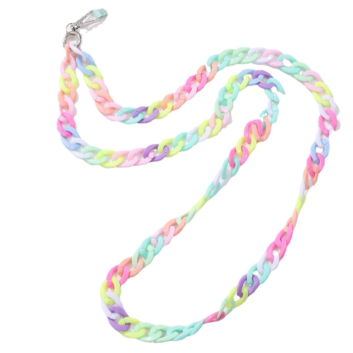 Mixed Color Colored Acrylic Crossbody Chain - 图片 3