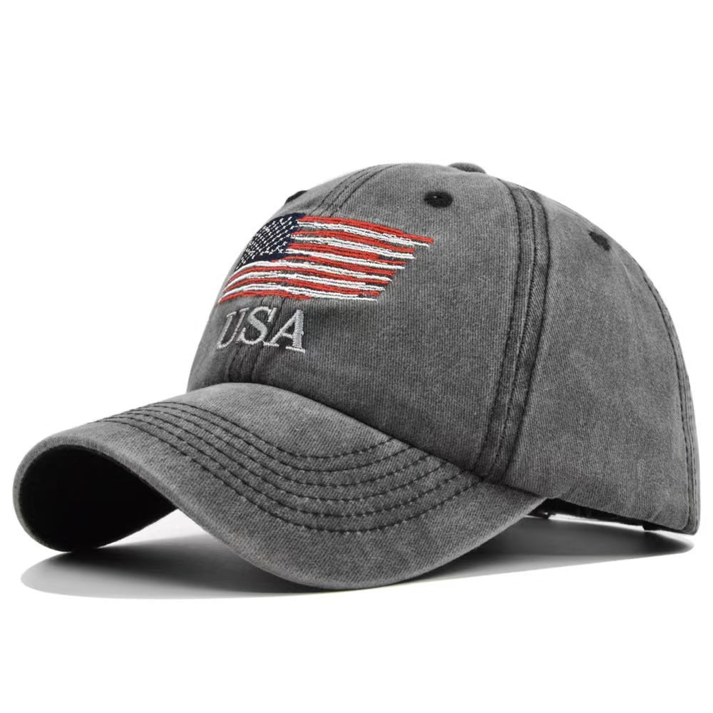 Washed Distressed Letters Baseball Peaked Cap c39c4baa 8ff8 47e3 b722 a9434c42aec8