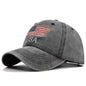 Washed Distressed Letters Baseball Peaked Cap c39c4baa 8ff8 47e3 b722 a9434c42aec8