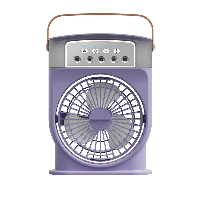 Portable USB Air Conditioner Cooling Fan With 5 Sprays 7 Color Light 600ML Water Tank Spray Mist Air Cooler Humidifiers c39e3