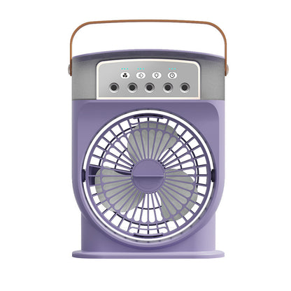 Portable USB Air Conditioner Cooling Fan With 5 Sprays 7 Color Light 600ML Water Tank Spray Mist Air Cooler Humidifiers c39e3