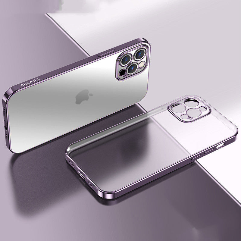 Luxury Square Frame Plating Clear Matte Transparent Silicone Cover c3b407fe d1b9 4599 95f1 9328d72a45e6