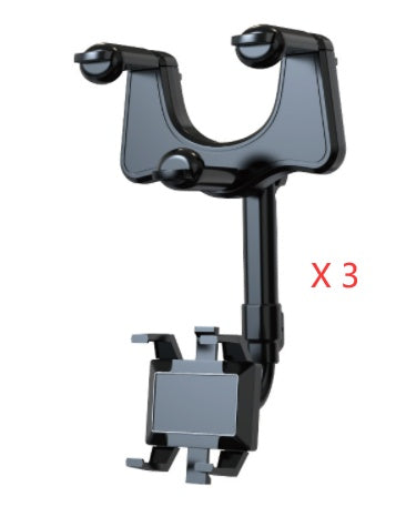 Rearview Mirror Phone Holder For Car Rotatable And Retractable Car Phone Holder Multifunctional 360 Rear View Mirror Phone Ho