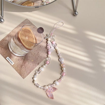 INS Wind Bow Fishtail Phone Case Bracelet Beaded Strap c3c61394 b817 4574 a641 7d1a13c6fc57