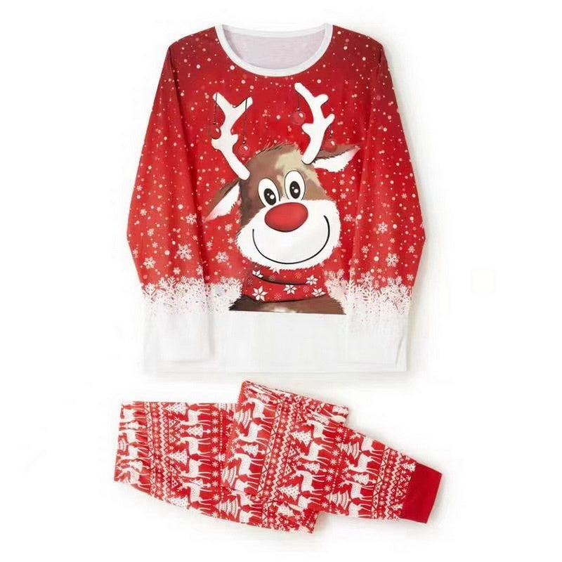 Parent-Child Two-piece Suit Elk Printing Pajamas Suit Homewear c3eadd62 fcf4 497f 9192 787d9e6aaebb trans