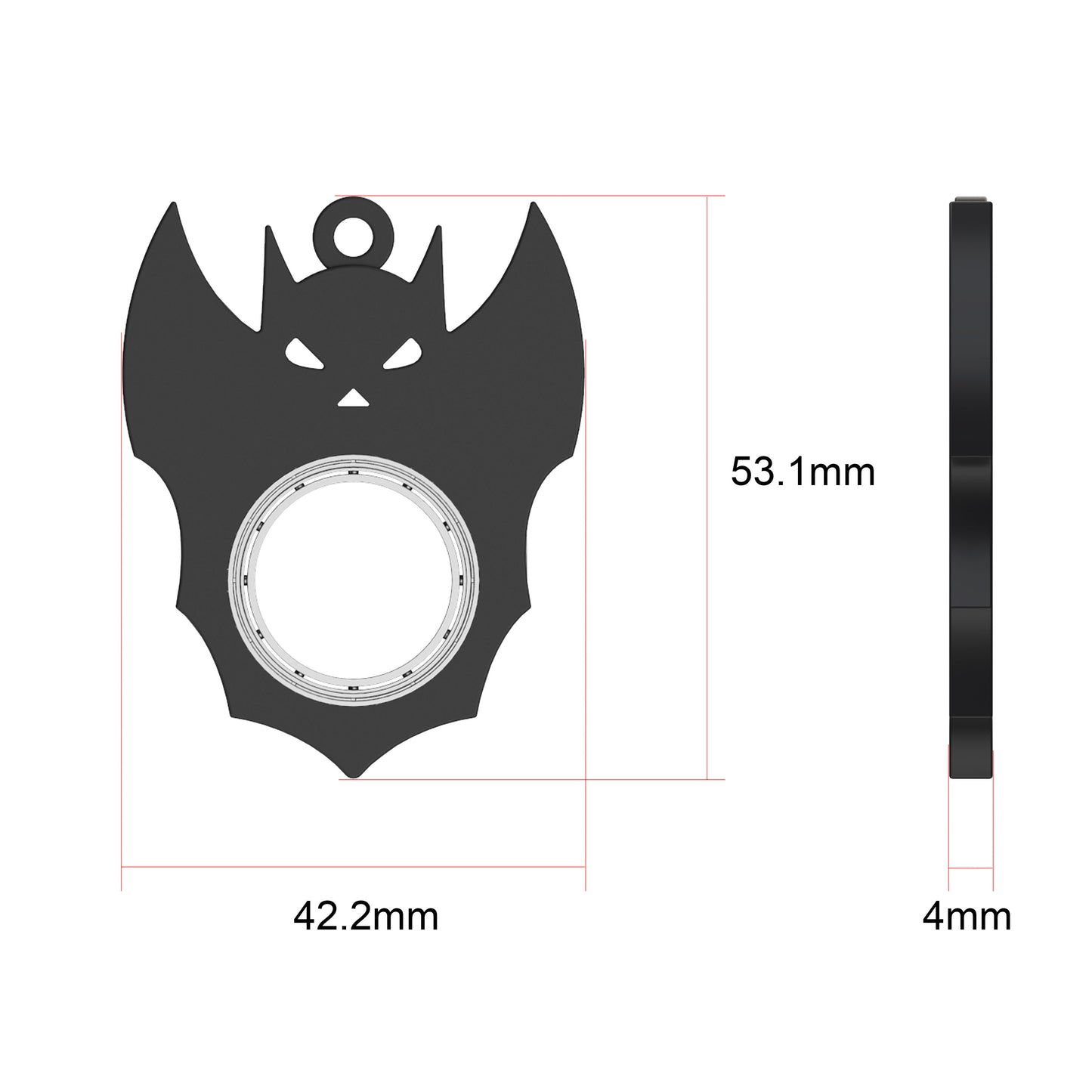 Halloween Creative Fidget Spinner Toy Bat Demon Ghost Keychain Hand Spinner Anti-Anxiety Toy Relieves Stress Bottle Opener Ki