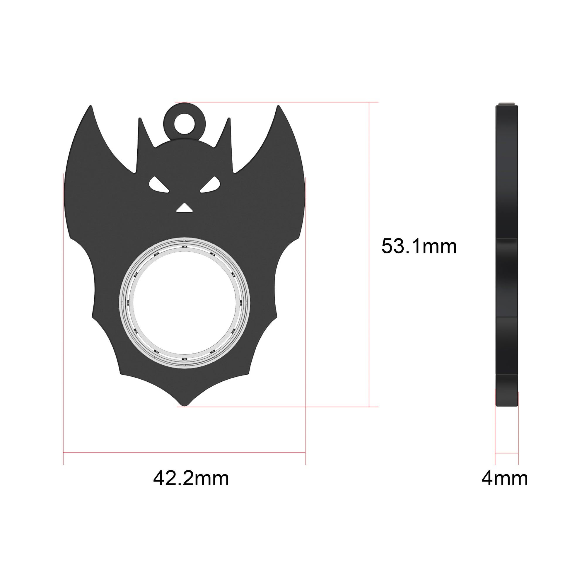 Halloween Creative Fidget Spinner Toy Bat Demon Ghost Keychain Hand Spinner Anti-Anxiety Toy Relieves Stress Bottle Opener Ki