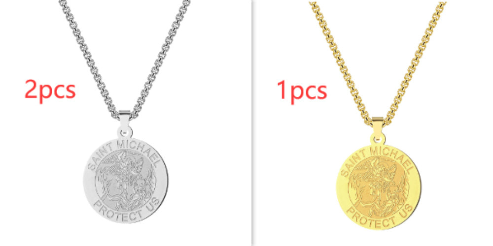 Medal Necklace Gold And Silver Michael Necklace c3fabc57 6c45 49af b200 7543a9224a0e