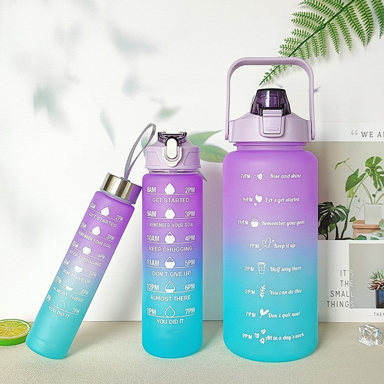 Large Capacity Gradient Three-piece Plastic Fashion Sports Portable Water Cup c4070f53 8f74 4d98 9f37 f86c98cec0a1