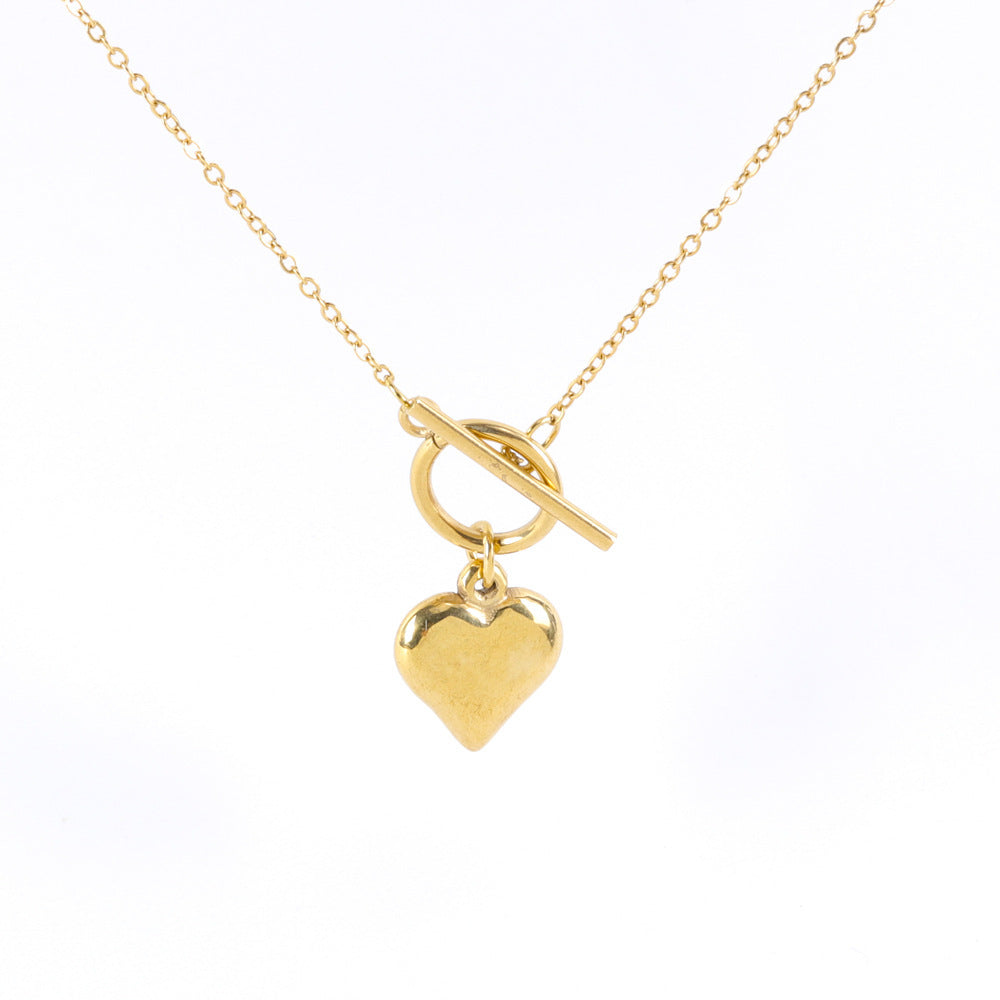 Stainless Steel OT Buckle Heart Necklace Ornament c4157589 1218 484a 8f68 e4301d763eb6