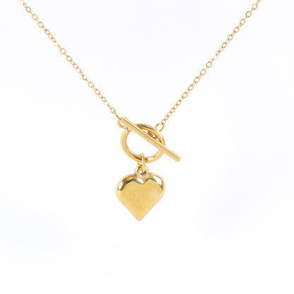 Stainless Steel OT Buckle Heart Necklace Ornament c4157589 1218 484a 8f68 e4301d763eb6
