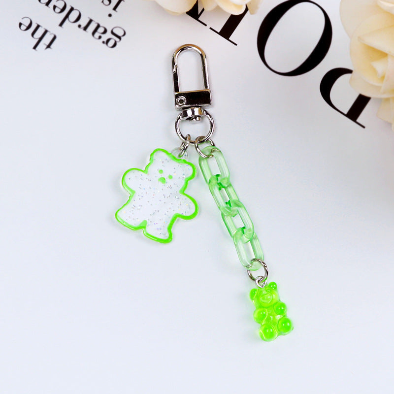 Acrylic Bear Headphone Accessories Keychain Girl Heart c42ed50c 4010 459d ab3d 4a25c12789d5