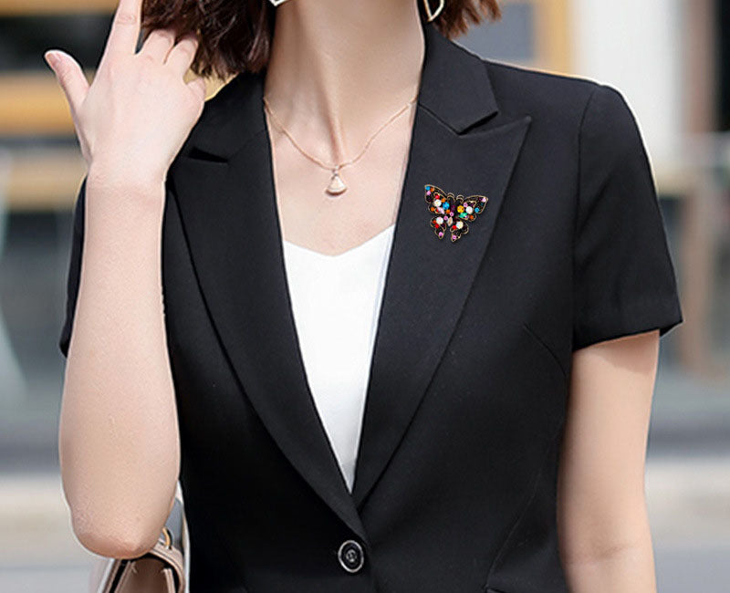 Fashion Butterfly Color Rhinestone Brooch c42f3afe 114a 4f3a a7b8 89309a43ef21