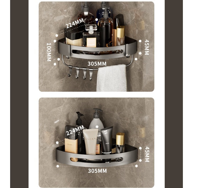 Bathroom Triangle Shelving Bathroom Wall Hanging Shelving Perforated Simple Storage Rack c432e668 838a 4180 9b86 58af89422d9e