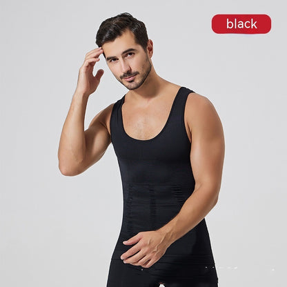 Men's Vest High Elastic Seamless Belly Contracting And Body Slimming Back Thin c434a305 b36d 46f7 9d51 5f48bb2df7be trans