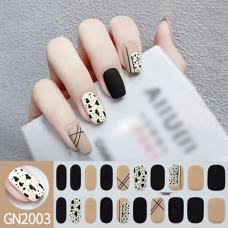 Finger Baking-free Gel Nail Stickers Simple Grid Line Nail Sticker One Piece Dropshipping c44c9d8b 2275 40cb 9af5 9da162a8315