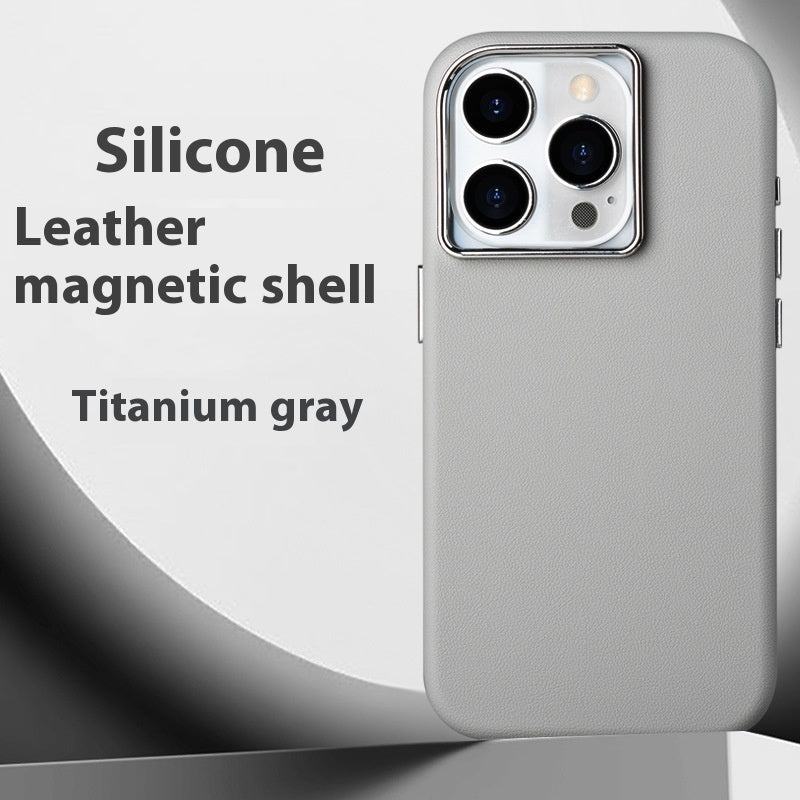 Silicone All-inclusive Leather Phone Case Magnetic Suction - 图片 7