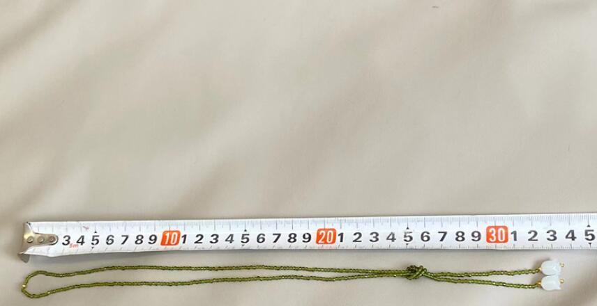 Natural White Jade Lily Olive Green Crystal Winding Necklace c48a5734 02da 4f6b b0e2 835908e244f7