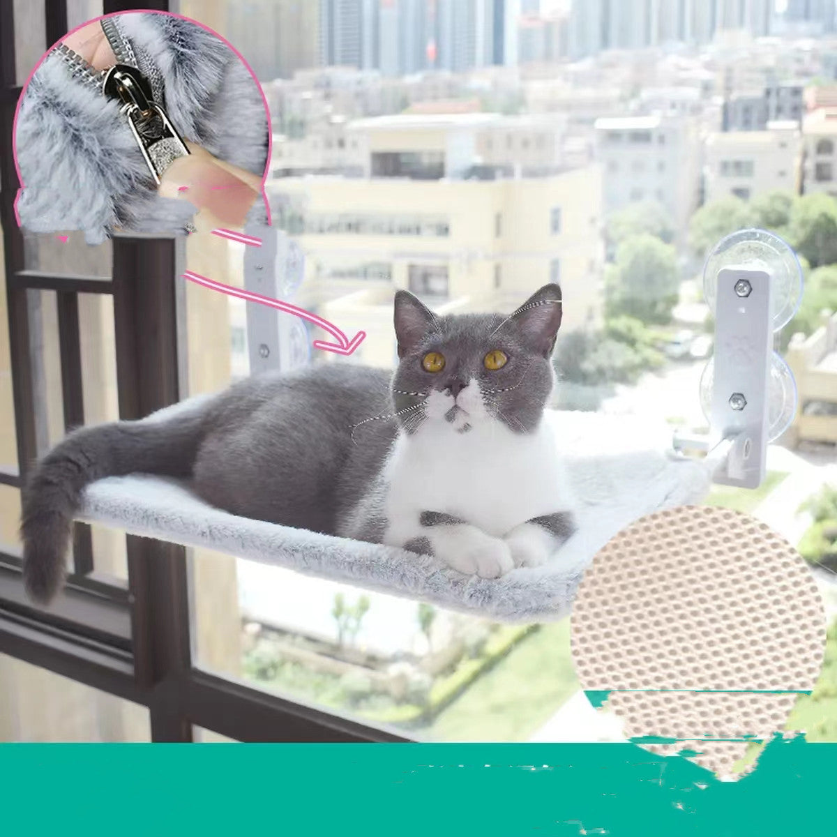 Cat Suction Cup Window Glass Hammock Pet Cat Pets Products c48bb834 508a 434f a066 73f65e3eaf8f