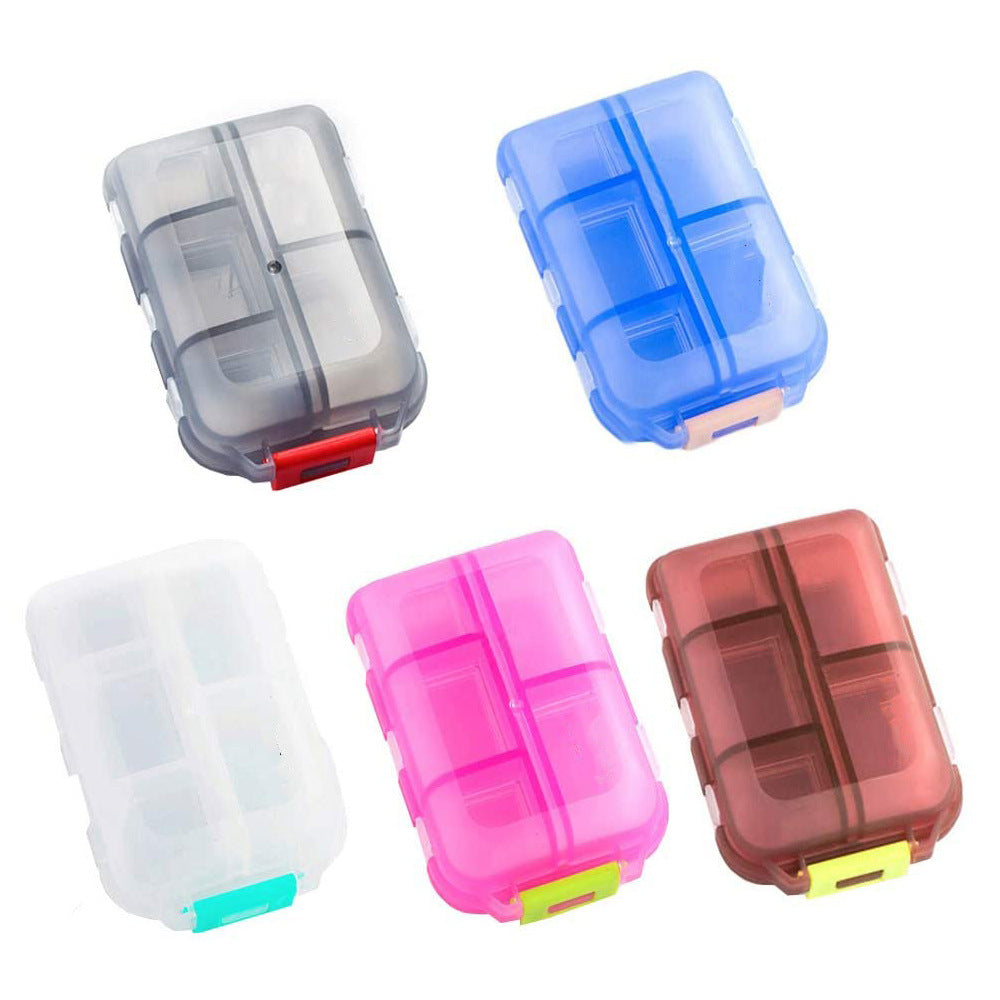 Travel Pill Organizer 10 Grid  Moisture Proof Pills Box For Pocket Purse Daily Pill Case Portable Medicine Vitamin Holder Con