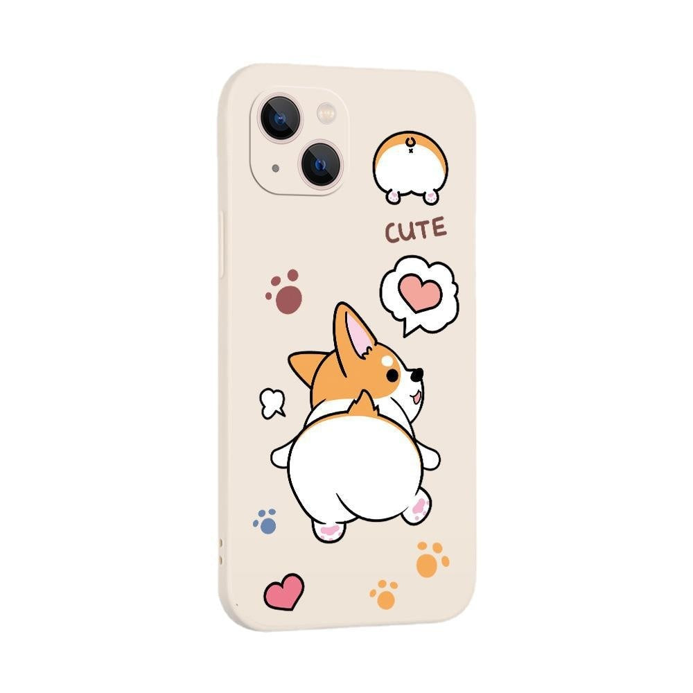 Corgi Cartoon Silicone Soft Cover Phone Case - 图片 5